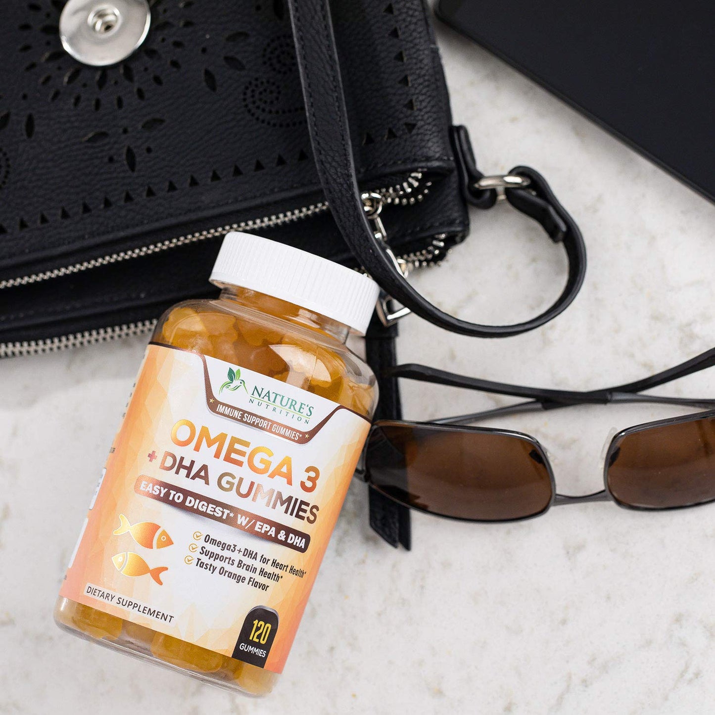 Omega 3 Fish Oil Gummies | Heart Health DHA & EPA - 120 Gummies