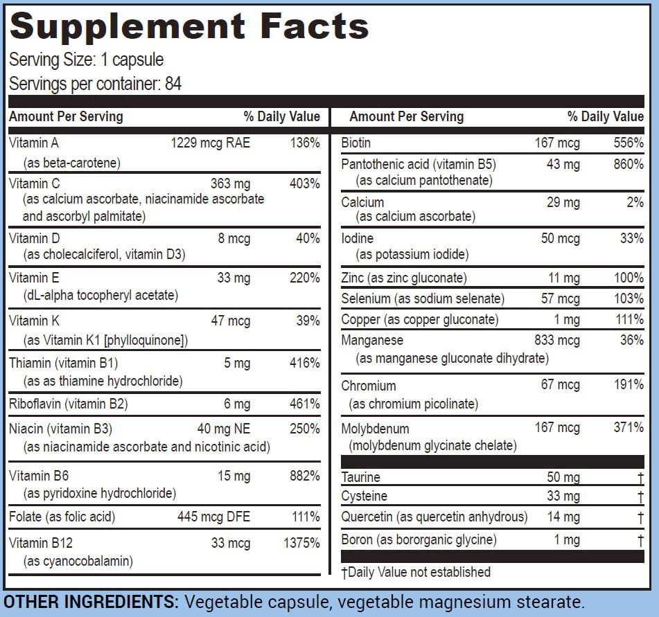One-Per-Meal Radical Shield | Multivitamin, Multimineral & Antioxidant - 84 Servings