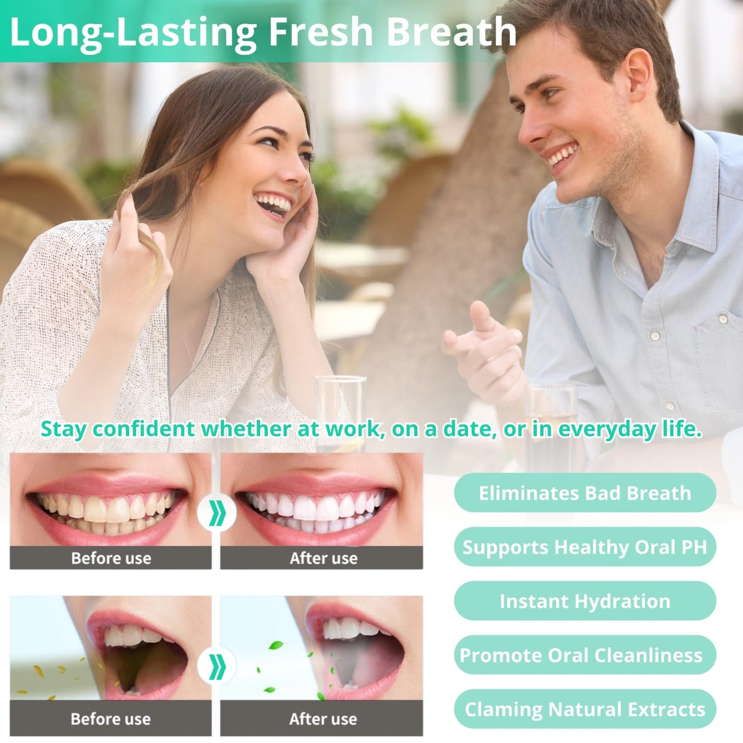 Oral Breath Spray 3-Pack – Mint, Peach & Green Grape | Fresh Breath