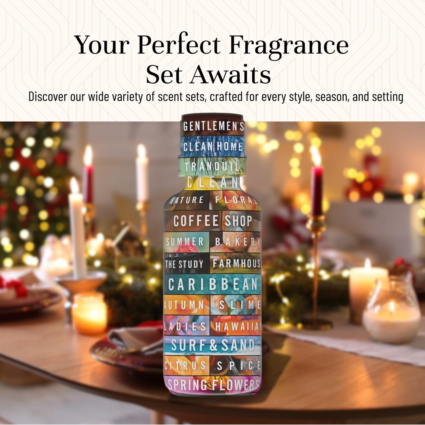P&J Fragrance Oil Christmas Set – 6 Premium Scents for Candles, Diffusers & DIY