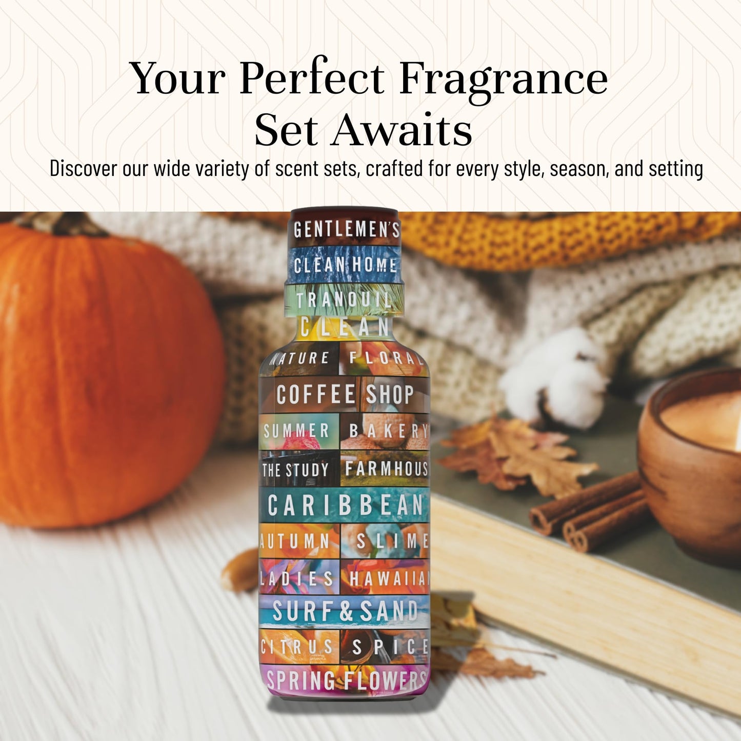 P&J Trading Autumn Set – 14 Fragrance Oils for Candle Making, Soap Making & Diffusers