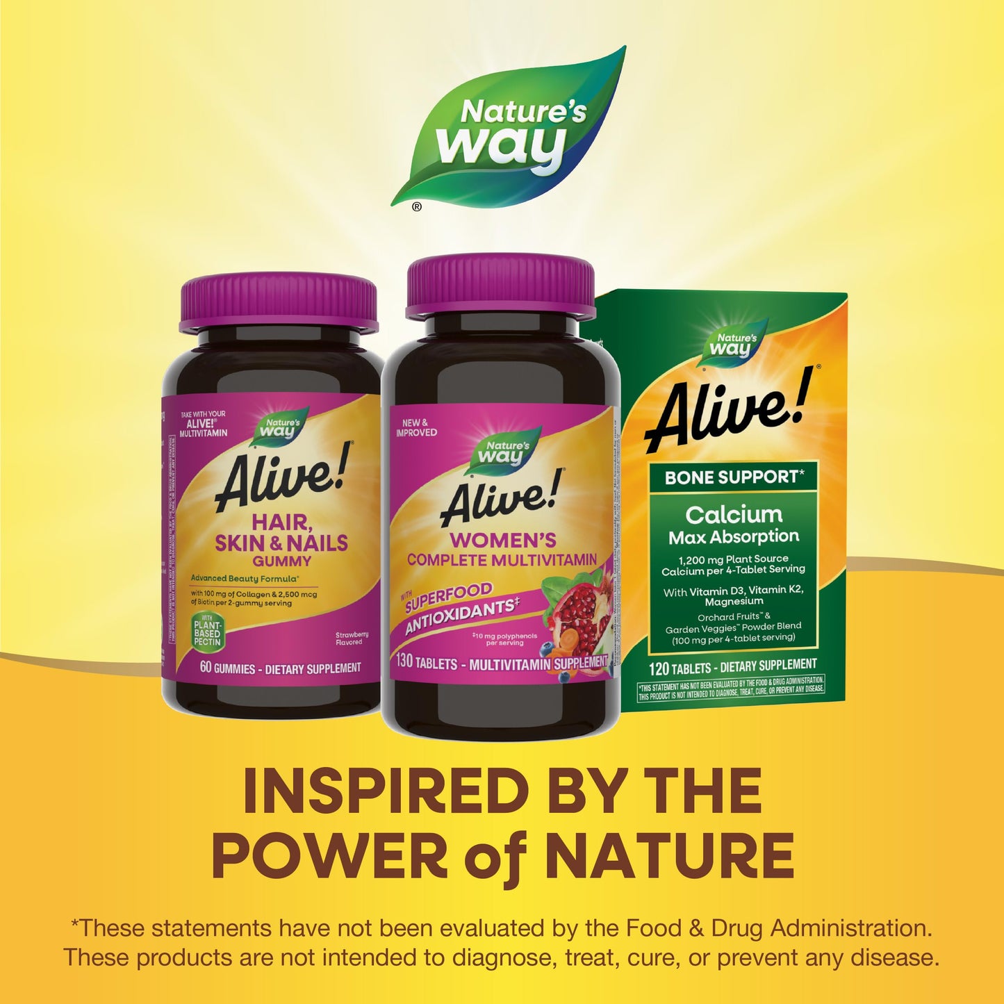 Nature's Way Alive! Women's Multivitamin - 130 Tablets | Energy, Hair, Skin & Nails