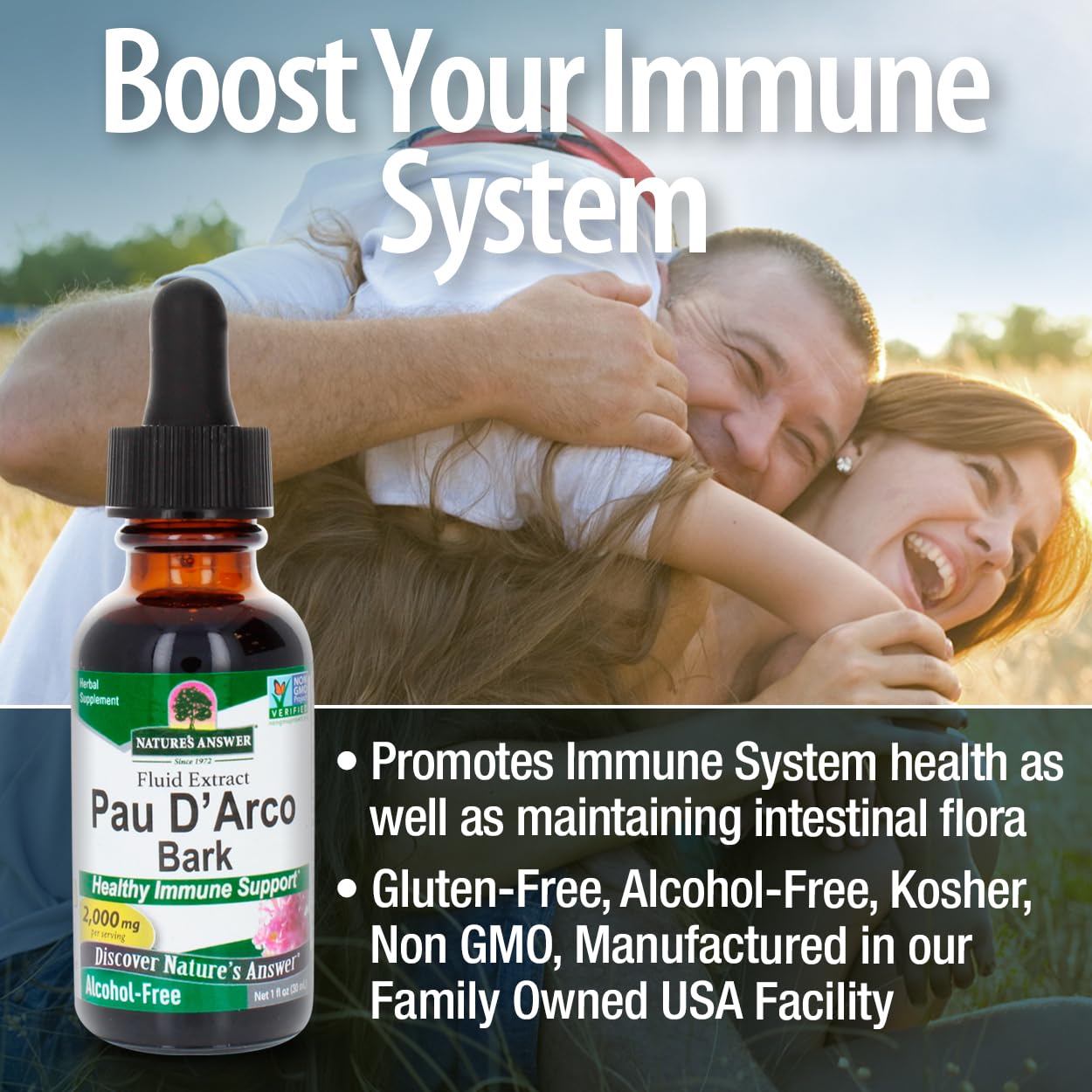 PAU D'Arco Inner Bark 1oz Extract – Immune Support & Digestive Health | Nature's Answer