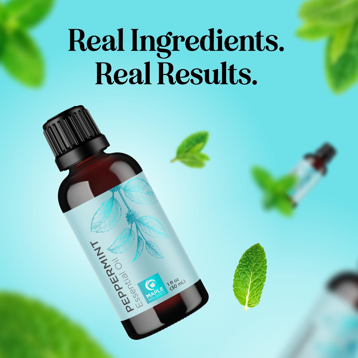 Peppermint Essential Oil – 100% Pure, Undiluted 1oz for Diffusers, Hair, Skin & Nails