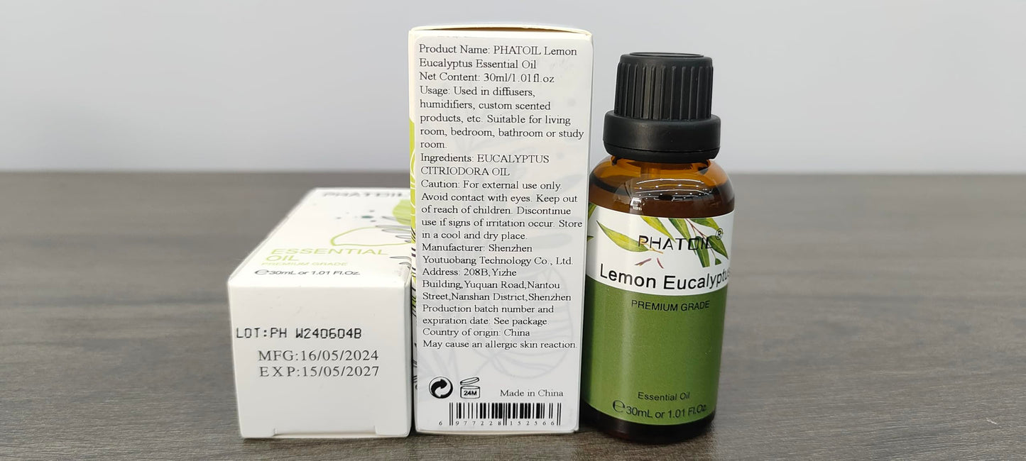 Lemon Eucalyptus Essential Oil 30ml | PHATOIL Aromatherapy for Diffusers