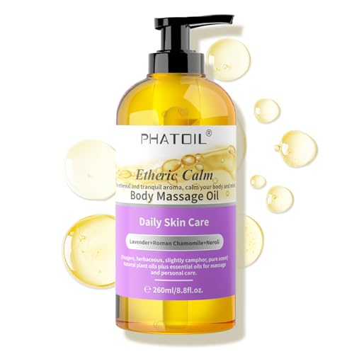 PHATOIL Etheric Calm Body Massage Oil 260 ml – Lavender, Roman Chamomile & Neroli