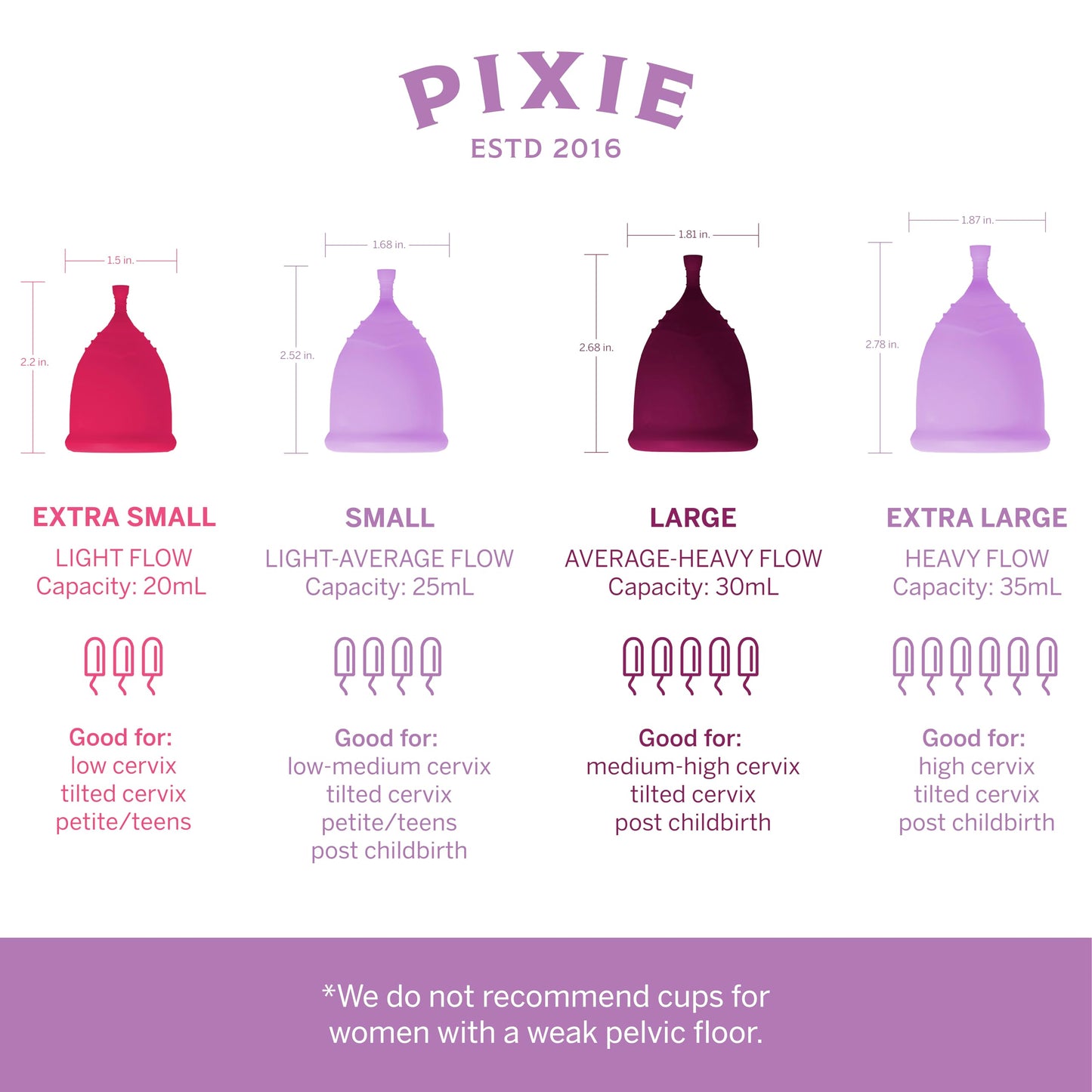 Pixie Cup - Soft, Safe, Reusable Menstrual Cup | 100% Medical-Grade Silicone | Buy One, Give One (XL)