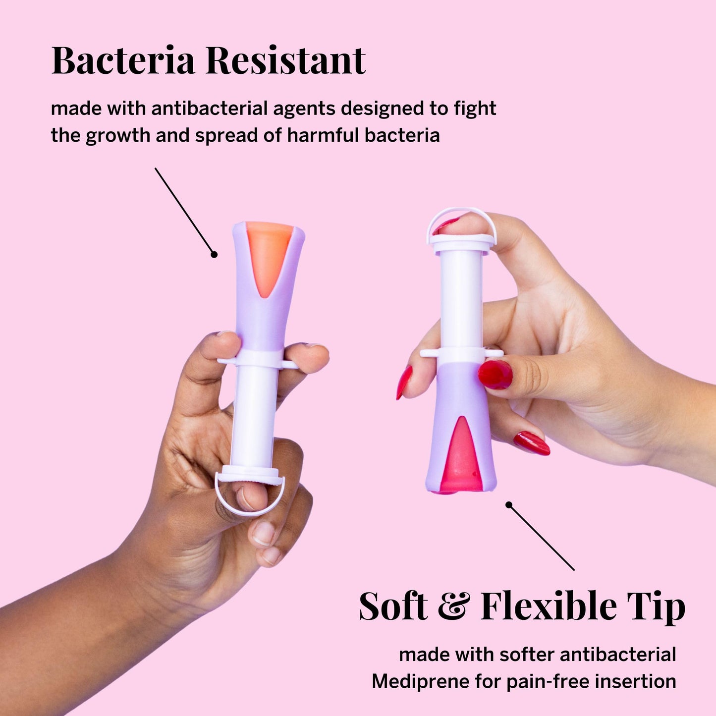Pixie Cup 2-Cup Menstrual Cup & Applicator Bundle — Medical-Grade Silicone, Metal-Free