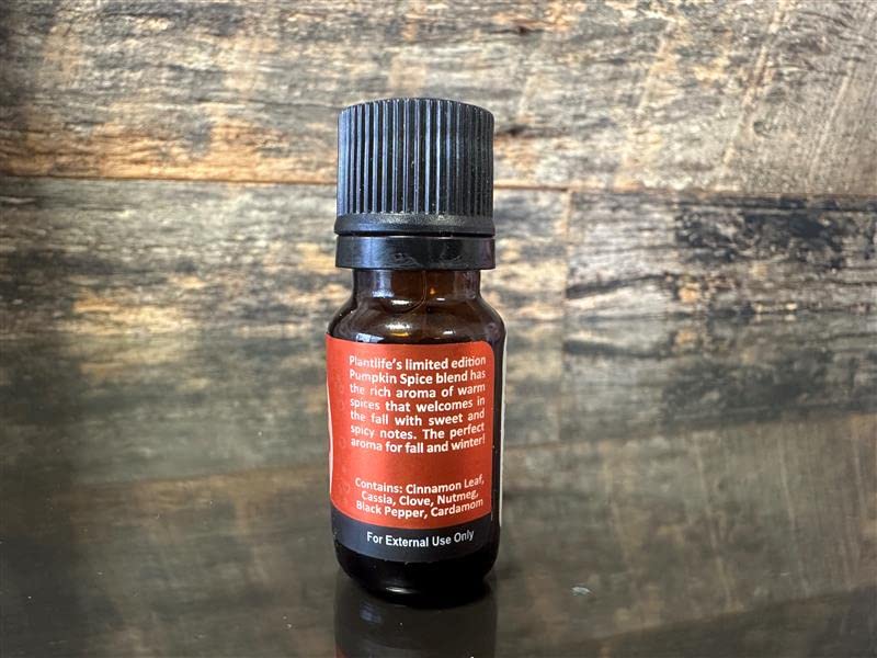 Plantlife Pumpkin Spice Aromatherapy Essential Oil Blend - 100% Pure Therapeutic Grade - Made in California