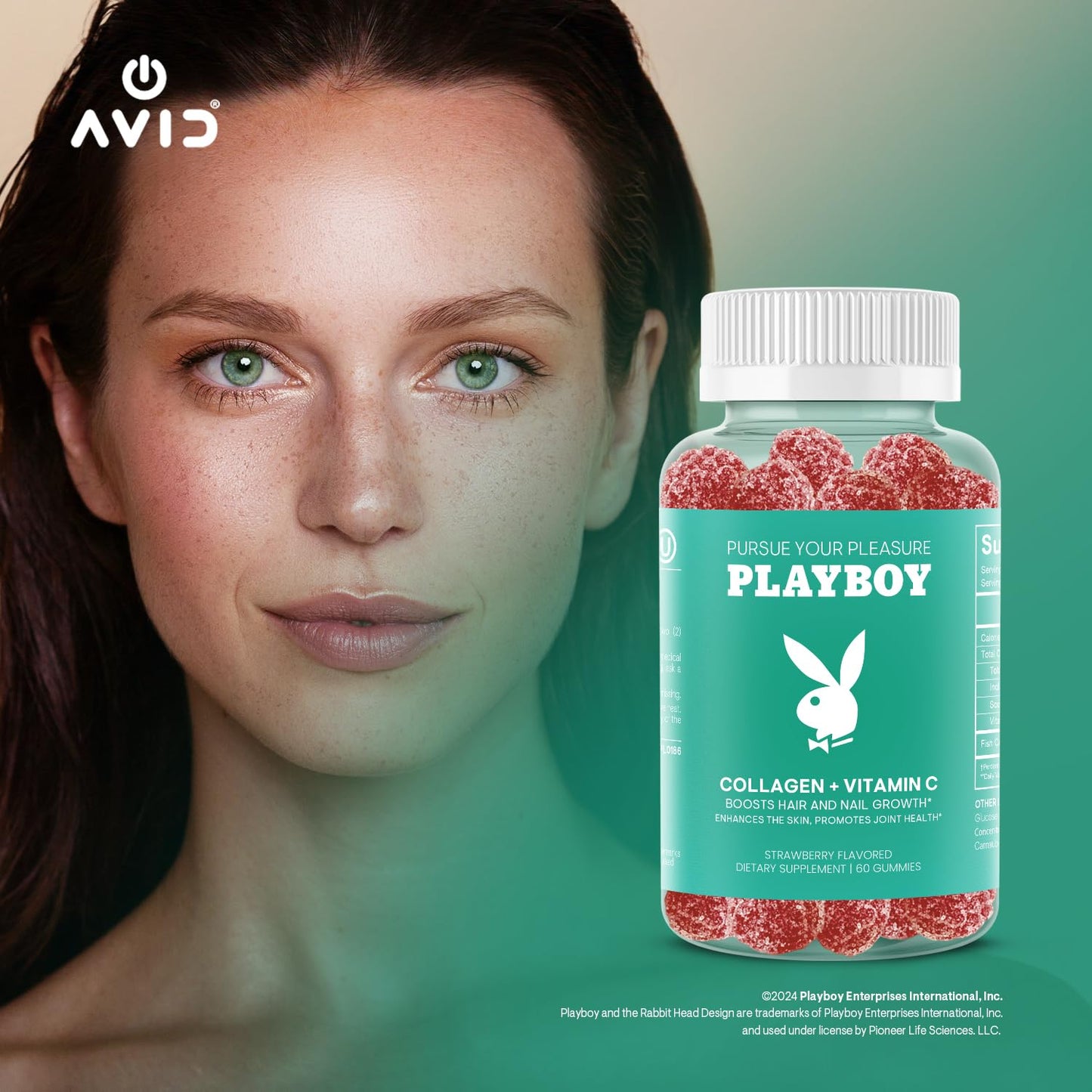 Playboy Collagen + Vitamin C Gummies – Hair, Skin, Nails & Joint Health (60 Gummies)