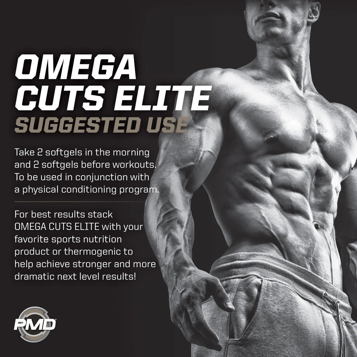 PMD Omega Cuts Elite – Fat Loss & Muscle Definition Formula (180 Softgels) – Stimulant Free BritishVita | Premium UK Vitamins & Wellness Supplements