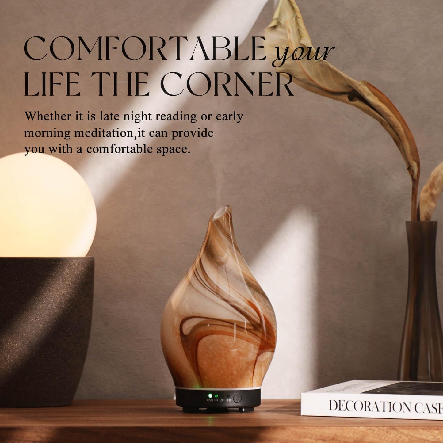 Porseme 150ml Glass Color-Changing Essential Oil Diffuser | Ultrasonic, Auto-Off