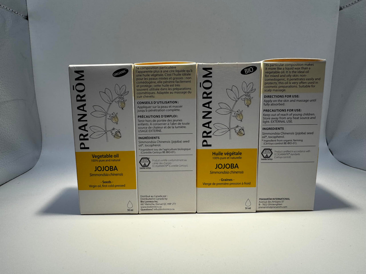 Pranarom Jojoba Virgin Oil 2oz – Organic, Cold-Pressed Jojoba
