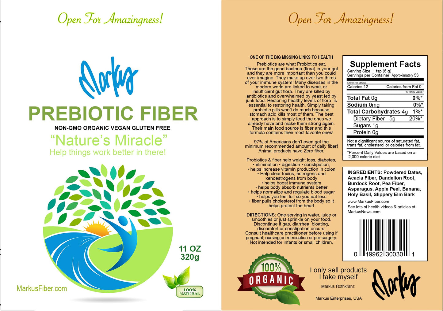 Prebiotic Formula 11oz Bag - Reinforce Gut Health & Immunity | 53 Servings