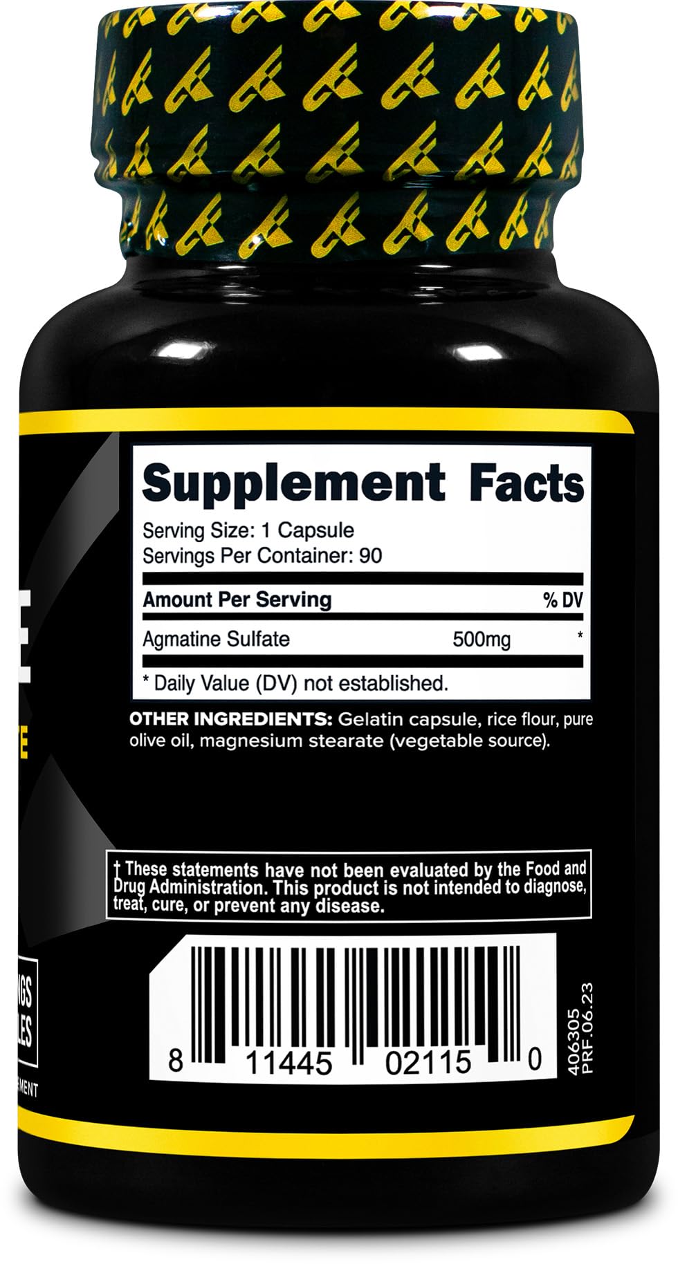Primaforce Agmatine Sulfate 500mg - 90 Capsules | Non-GMO, Gluten Free