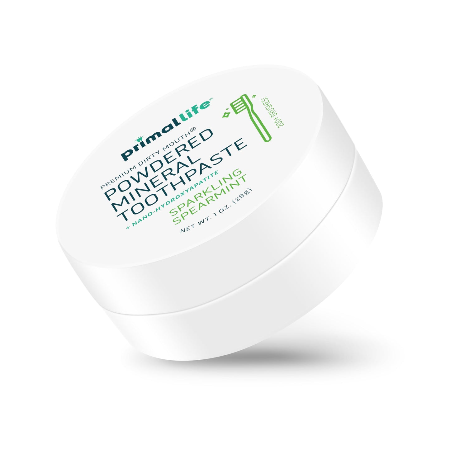 Primal Life Organics Dirty Mouth Toothpowder - Spearmint, 1 oz | 200+ Brushings, Paleo, Organic, Vegan