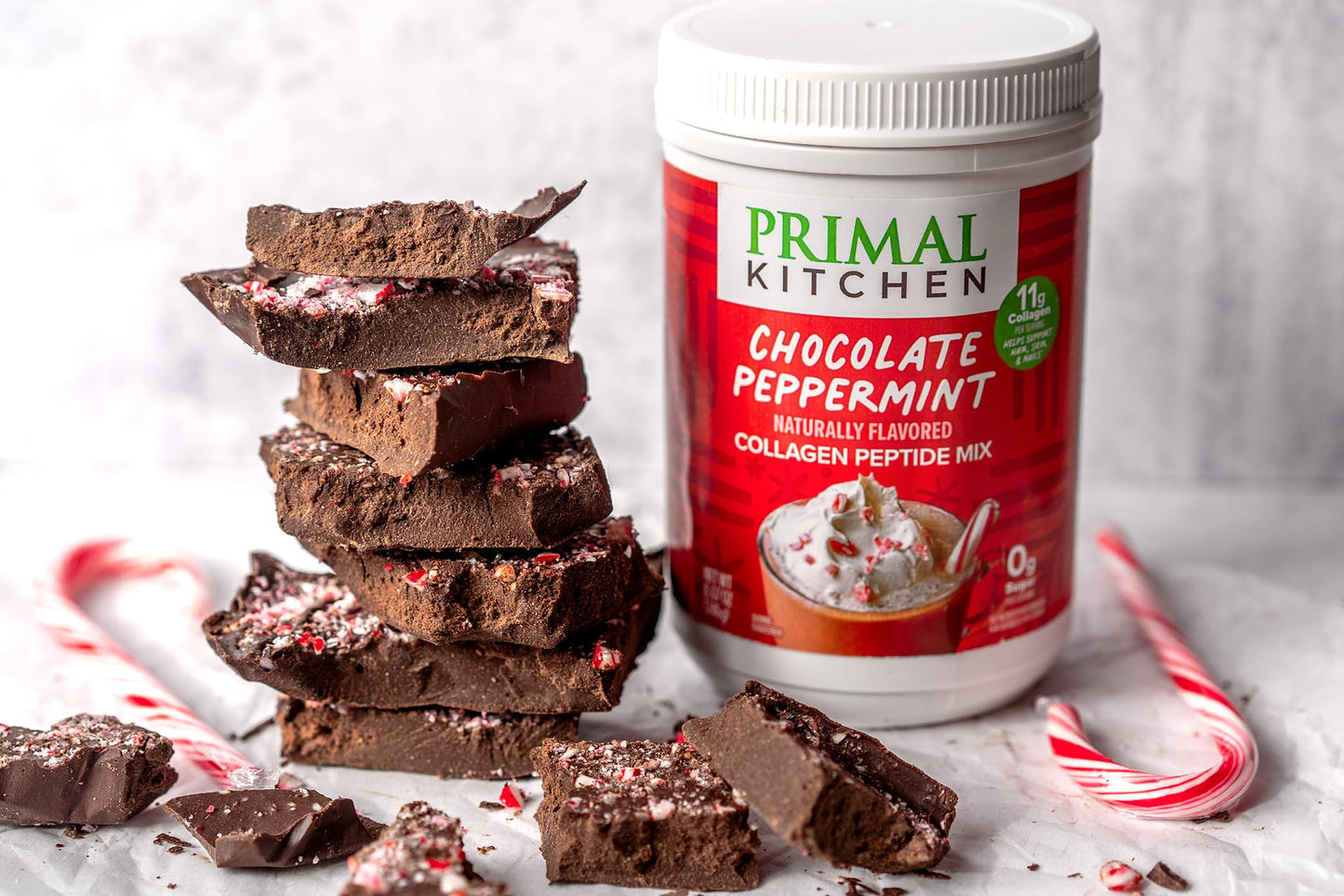 Primal Kitchen Chocolate Peppermint Collagen Peptide Mix – 8.67 oz
