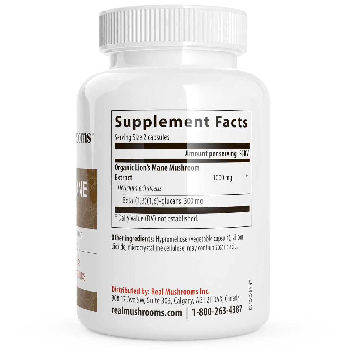 Real Mushrooms Lion’s Mane Supplement Capsules - Organic, Vegan, 300 ct, Beta-Glucan Rich BritishVita | Premium UK Vitamins & Wellness Supplements