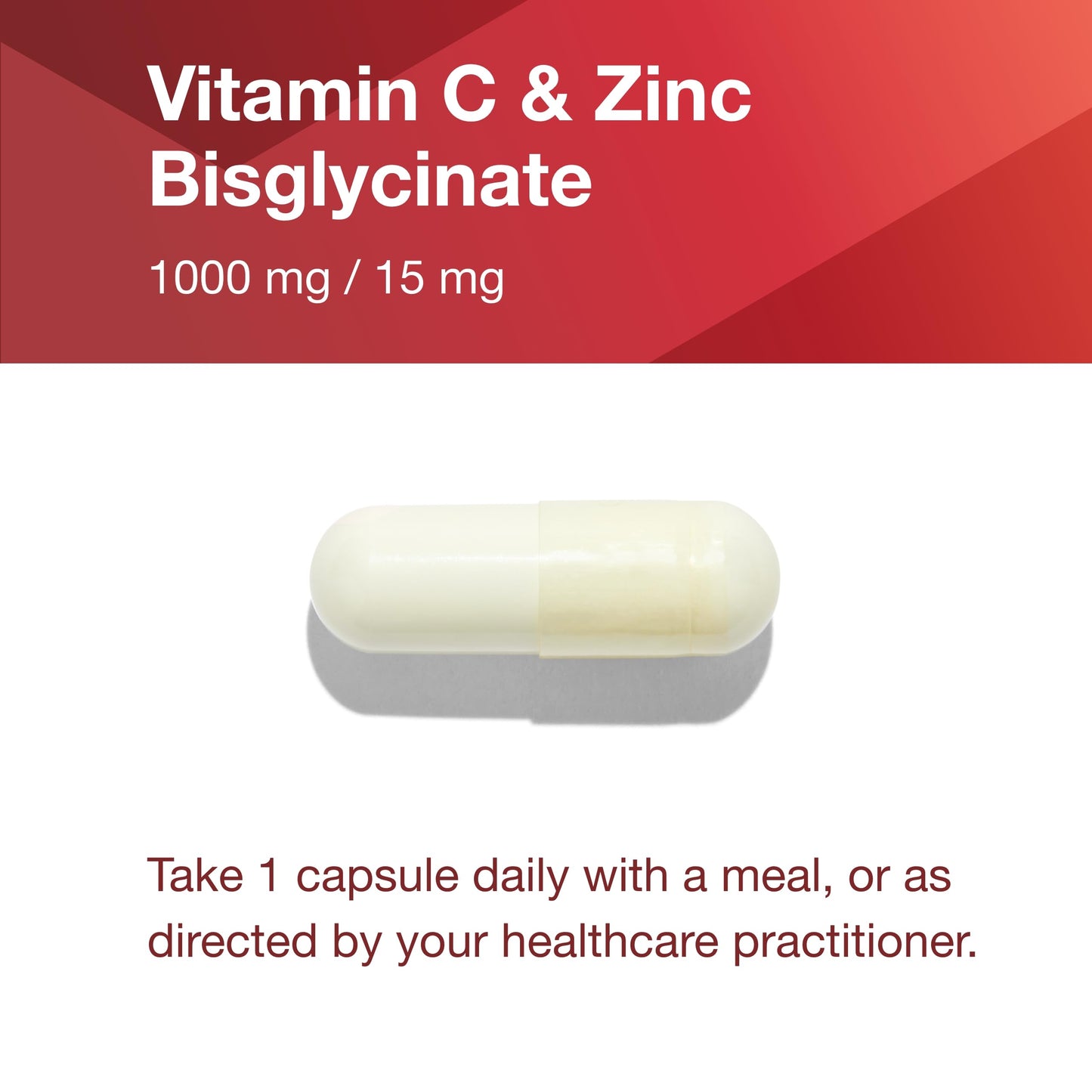 PROTOCOL FOR LIFE BALANCE C-1000 + Zinc-15 - Vitamin C & Zinc Bisglycinate - Immune Support Supplement - Antioxidants Supplement - with Ascorbic Acid - 120 Veg Capsules