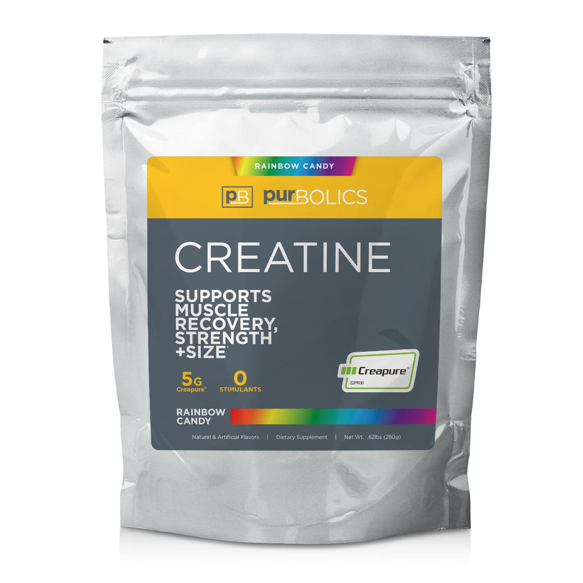 Purbolics Creapure Creatine Monohydrate 5g Micronized – Rainbow Candy (50 Servings) BritishVita | Premium UK Vitamins & Wellness Supplements