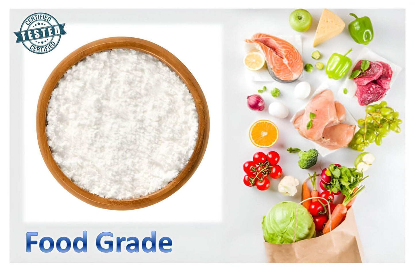 Calcium Carbonate Powder 500g (1.1 lb) – Food Grade, FCC