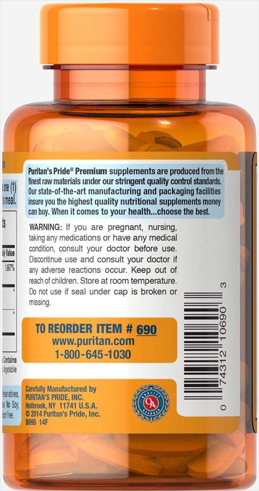 Puritan's Pride 1000 mg Vitamin C 100 Count – Discontinued