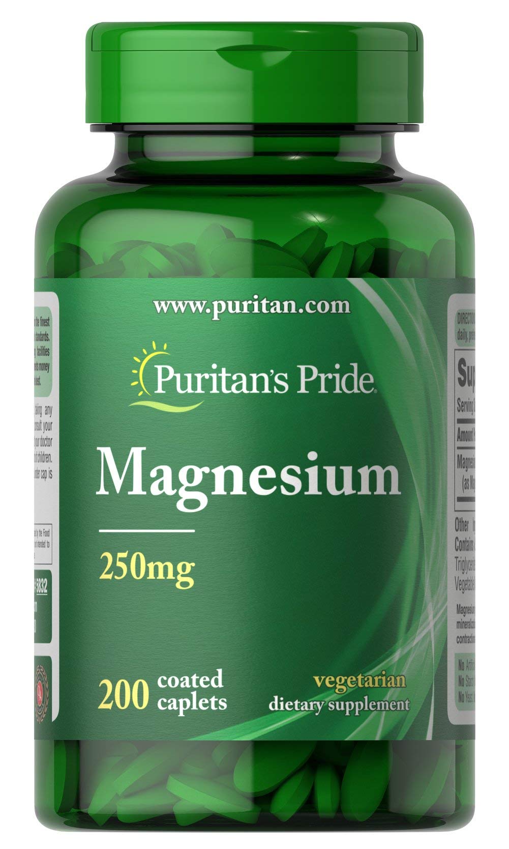 Puritan's Pride Magnesium 250 mg – Supports Muscle Function and Bone Health
