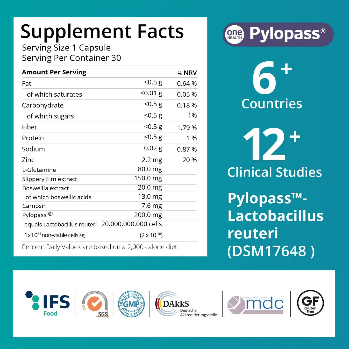 purmeo 5-in-1 High Potency H. Pylori Probiotics | 1 Daily Capsule for Gastric Support – Made in Germany