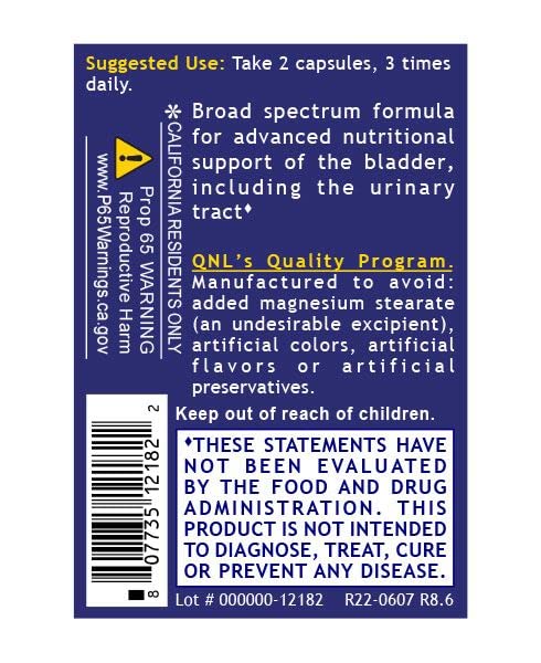 QNL Quantum Bladder Support - Cranberry Capsules for Urinary Tract Health | 60 Plant-Source Capsules BritishVita | Premium UK Vitamins & Wellness Supplements