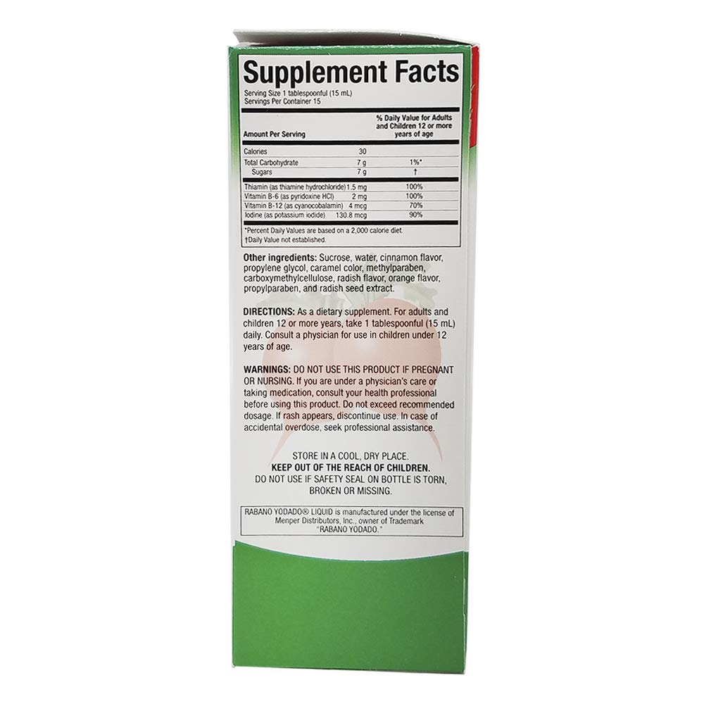 Rabano Yodado El Salvador Dietary Supplement (8oz) - Energy & Immune Support