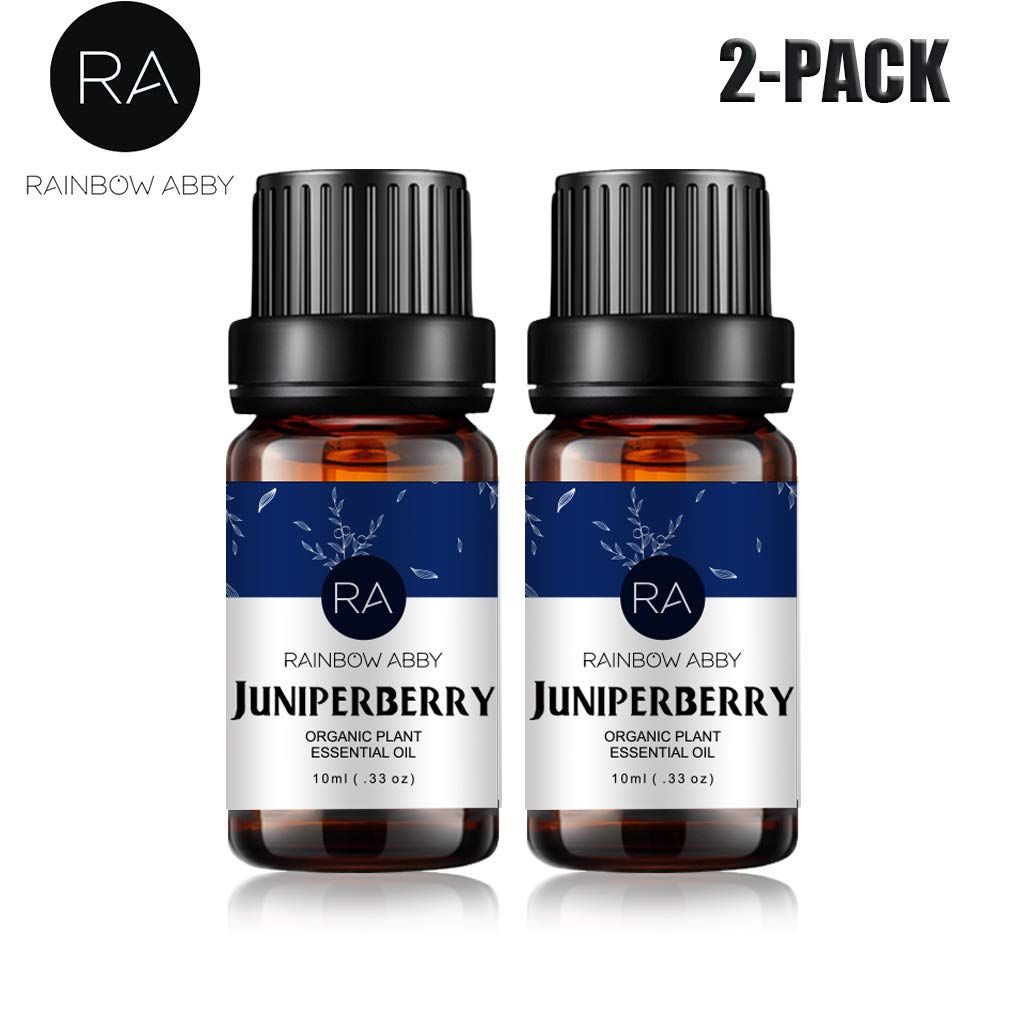 RAINBOW ABBY Juniper Berry Essential Oil - 100% Pure & Undiluted, 2x10 mL