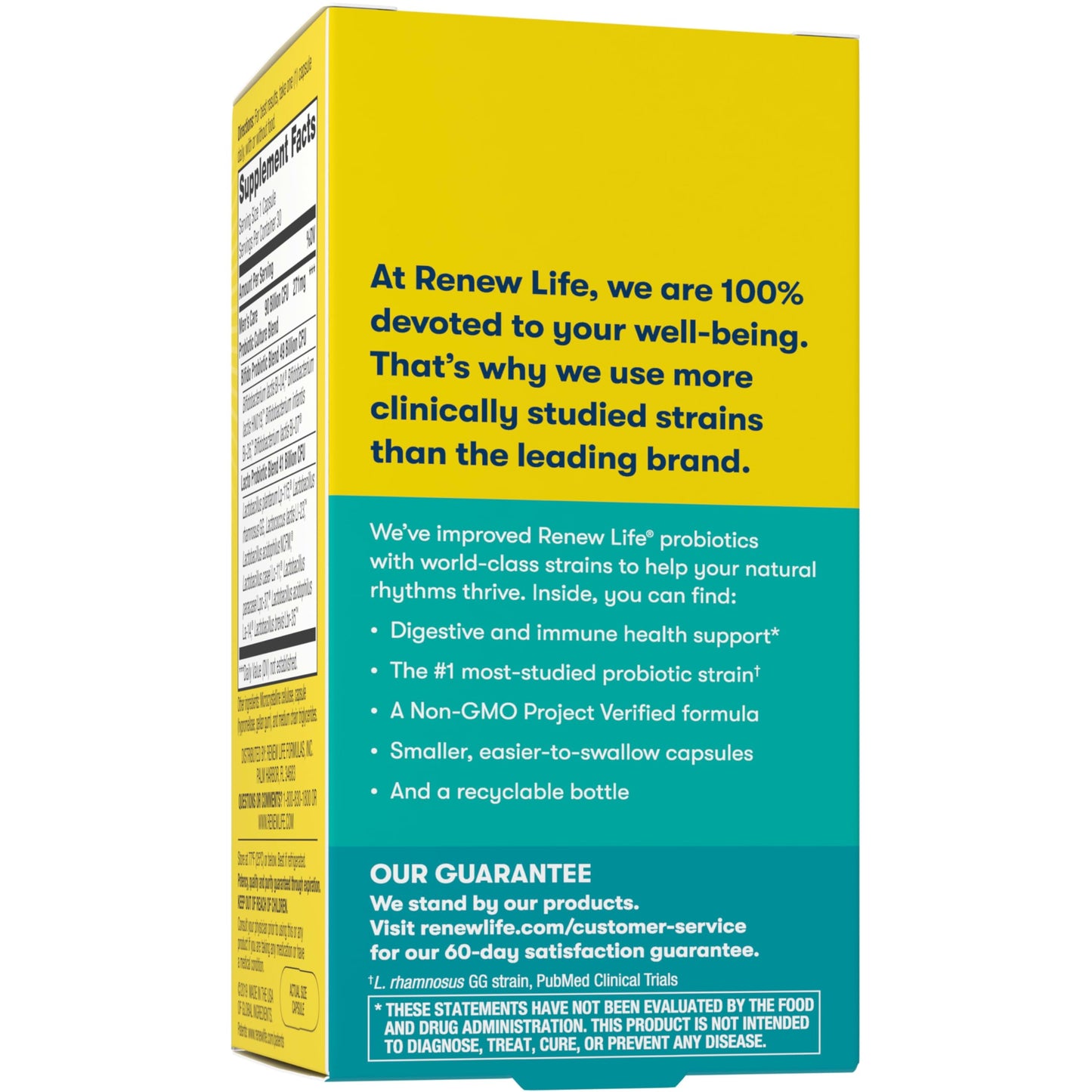 Renew Life Men's Care Probiotic Capsules – 90 Billion CFU, 12 Strains, 30 Count