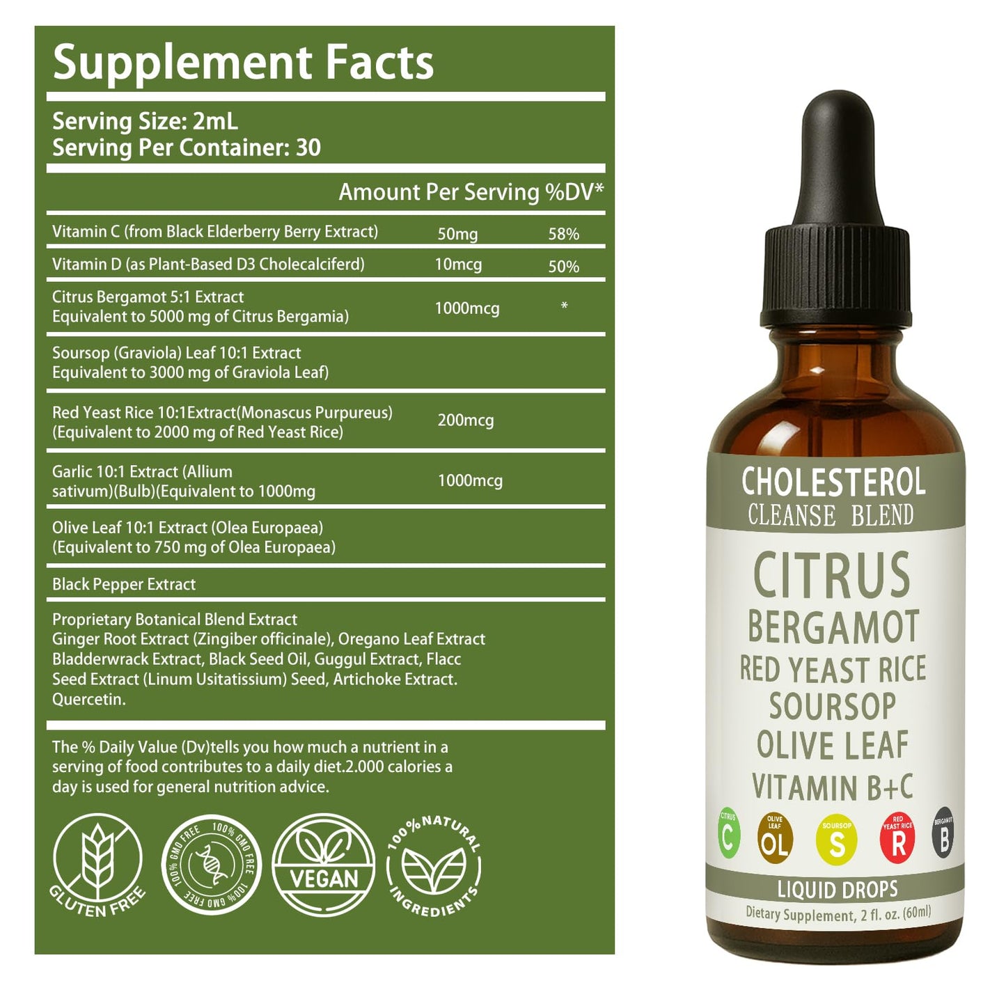 RESONA Red Yeast Rice Drops - Cholesterol Support Blend (2 oz)