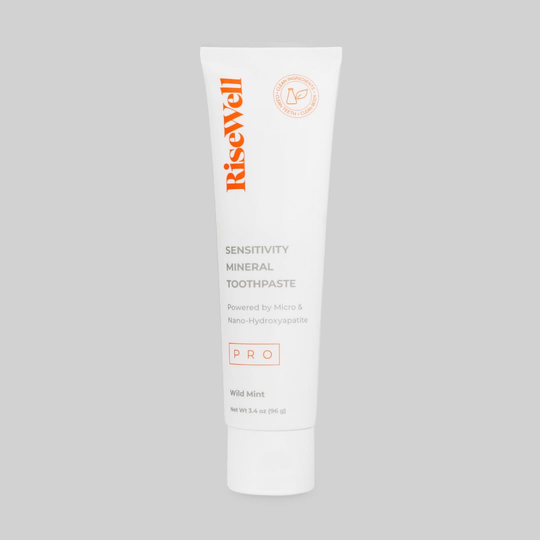 RiseWell PRO Mineral Toothpaste – Nano & Micro Hydroxyapatite, Remineralization & Sensitivity, Fluoride-Free
