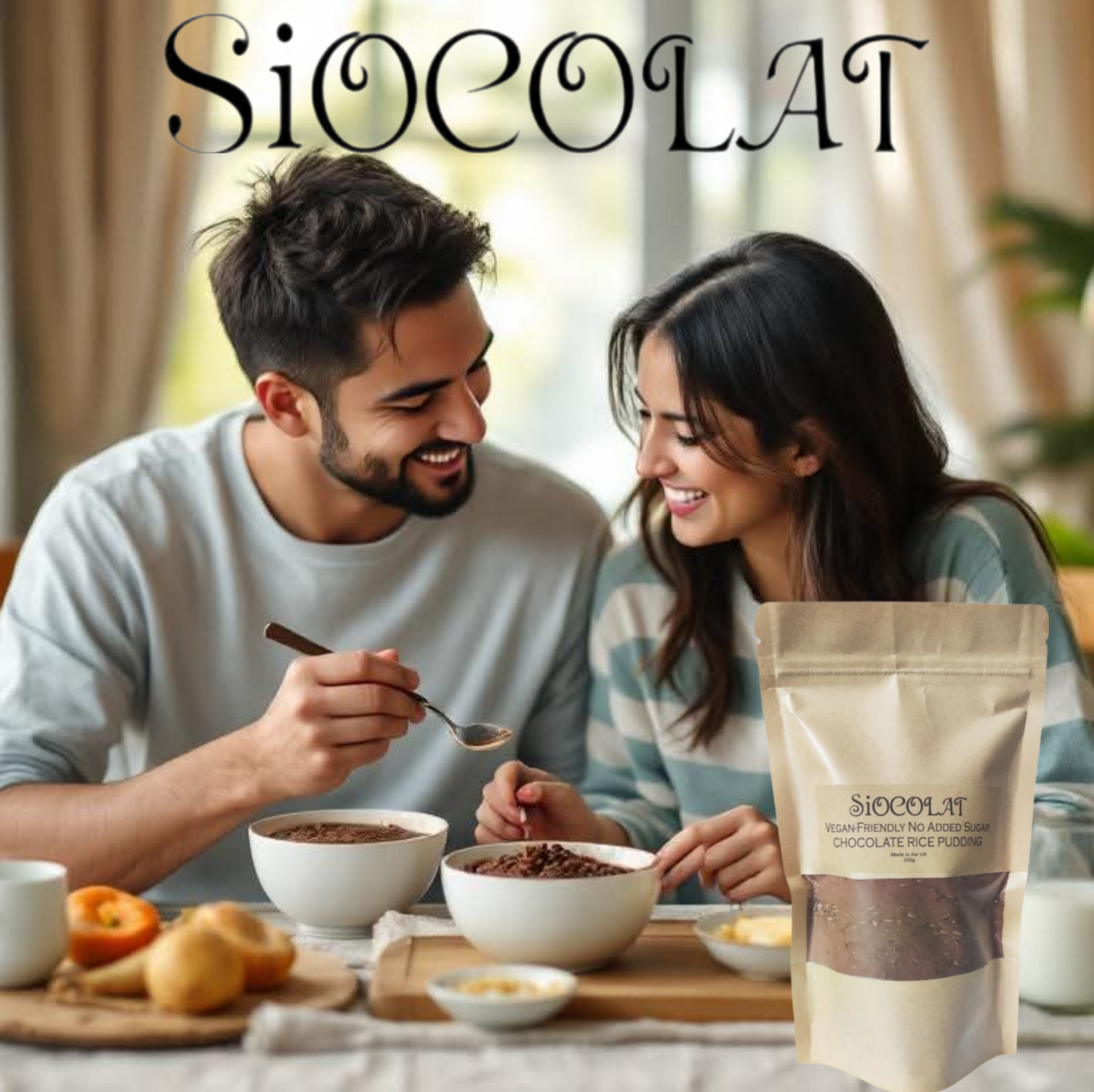 Pack of 3 No Added Sugar Vegan Chocolate Rice Porridge – Guilt-Free Champorado