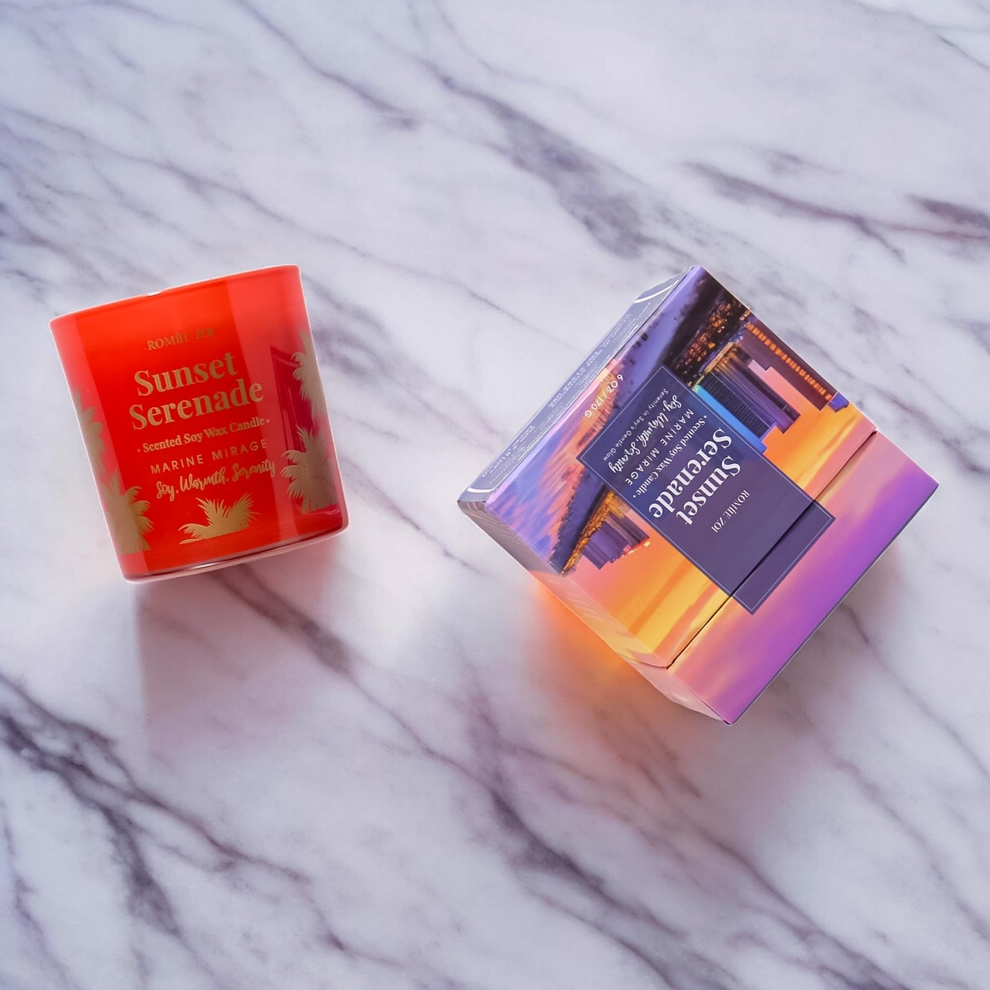 ROMIIE ZOI Marine Mirage Scented Candle - Sunset Serenade (6oz) Soy Wax