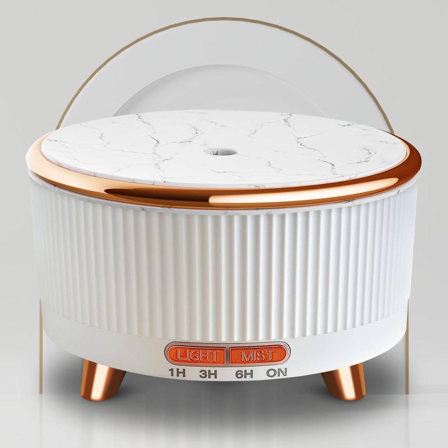 Roonbo 500ml Essential Oil Diffuser – 7-Color Lights, 3 Mist Modes, Auto-Off, White