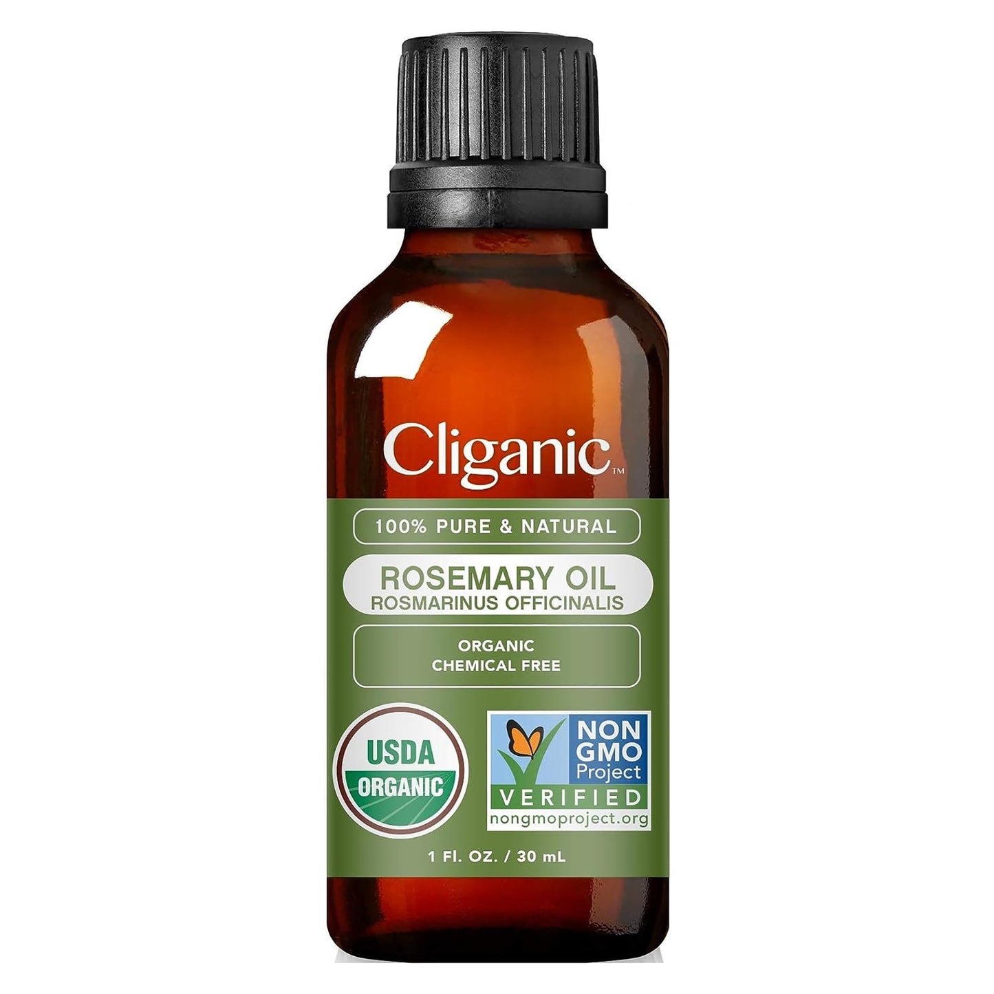 Cliganic Organic Rosemary Essential Oil 1oz – 100% Pure, Undiluted, USDA Organic, Non-GMO