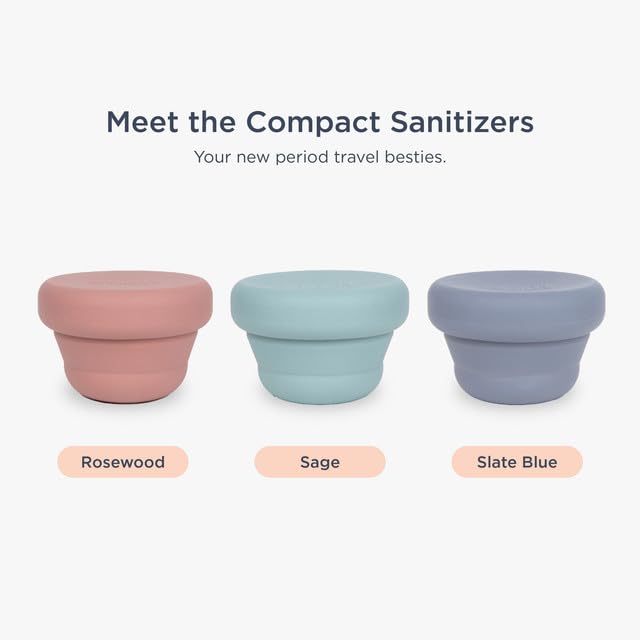 Saalt Compact Sanitizer — Microwaveable, Collapsible Cup & Disc Cleaner (Sage)