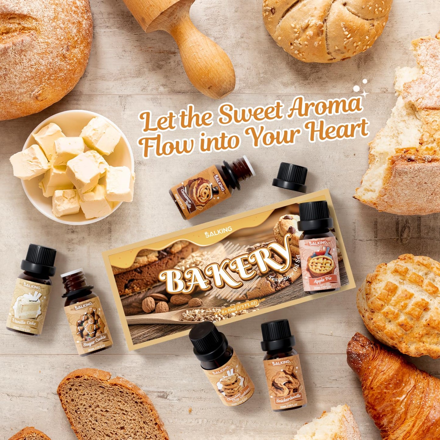 SALKING Bakery Fragrance Oils – Premium Essential Oils for Diffuser, Soap & Candle Making