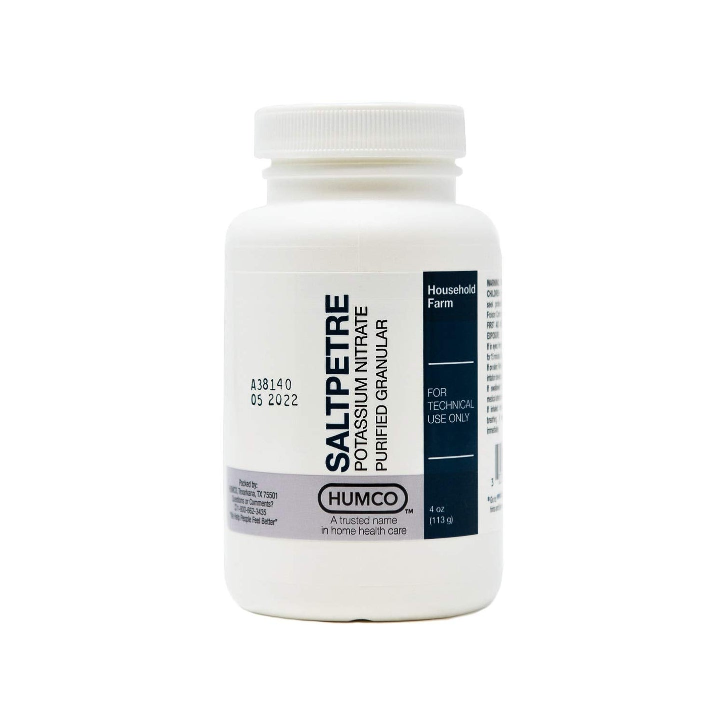 Saltpetre Potassium Nitrate FCC - 4 oz | Purified Granular