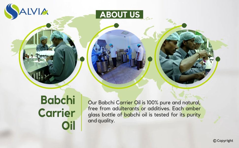 Salvia Babchi Oil (Psoralea Corylifolia) - Pure Cold-Pressed Carrier Oil 50 ml with Dropper | Therapeutic Grade