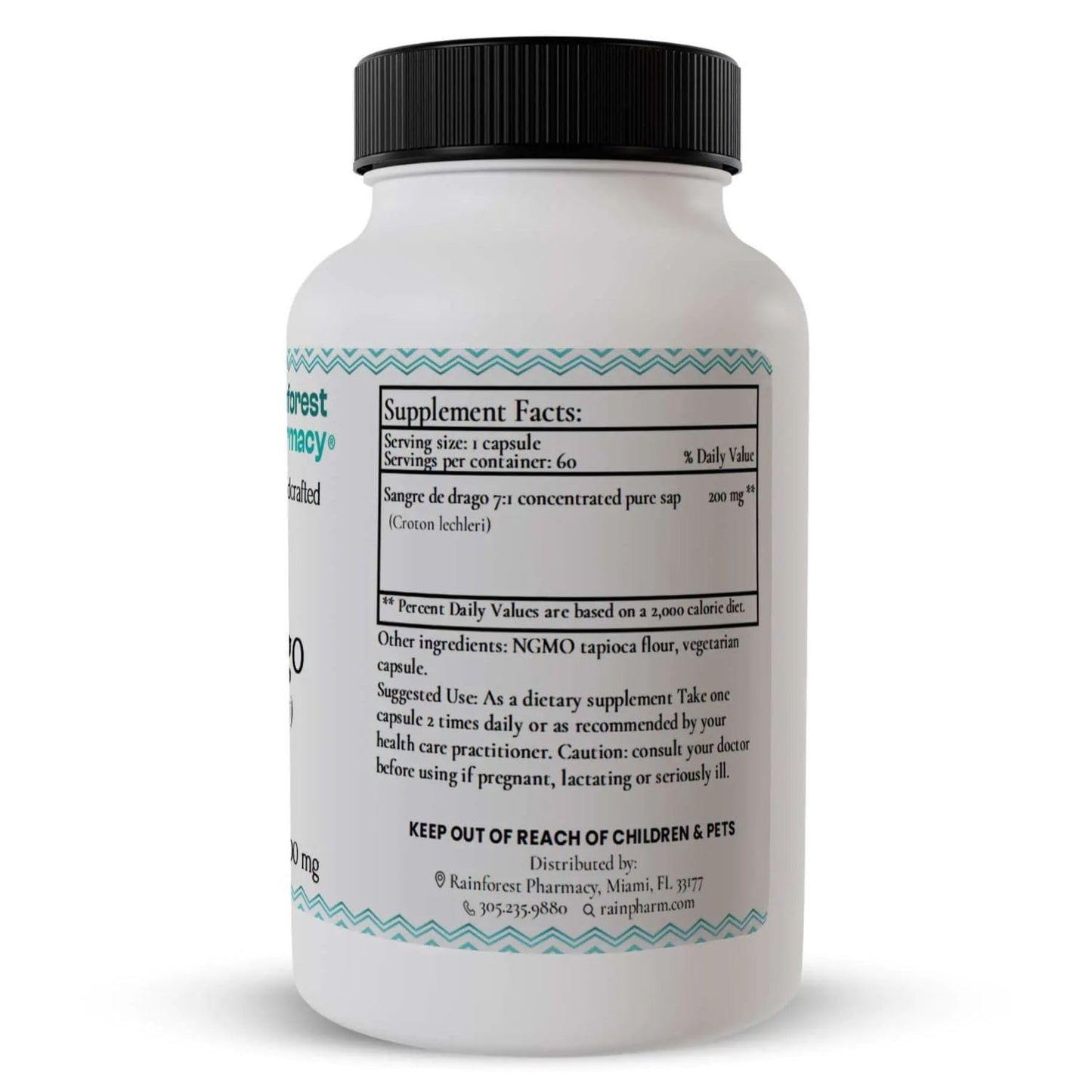 Sangre de Drago 60 Vegetarian Capsules 200 mg – Digestive & Skin Health