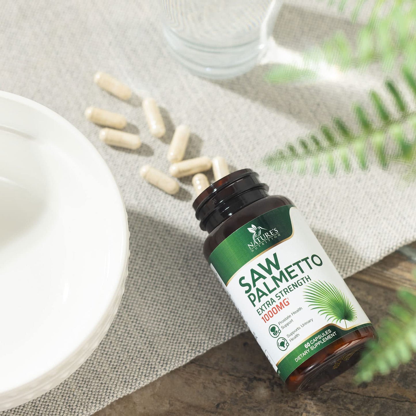 Saw Palmetto for Men 1000MG - 3X Strength Prostate Health Supplement - Herbal Extract Supplement - Prostate Supplements for Men's Health Support, Prostate Urinary & Hair Health Support - 60 Capsules