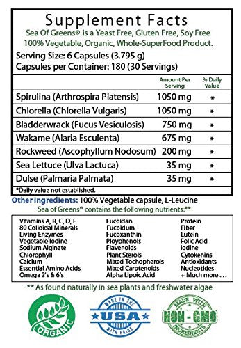 Sea of Greens® Oxalate-Free Seaweed & Algae Supplement