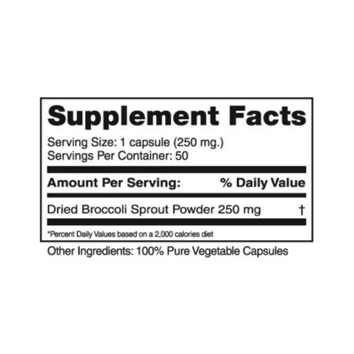 Seagate Broccoli Sprouts 250 mg – 50 Capsules | 100% Pure Broccoli