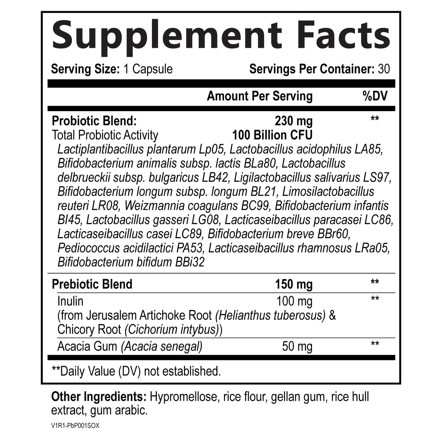 Built by Nature Probiotic 100B CFU – 16 Strains + Prebiotics, 30 Capsules