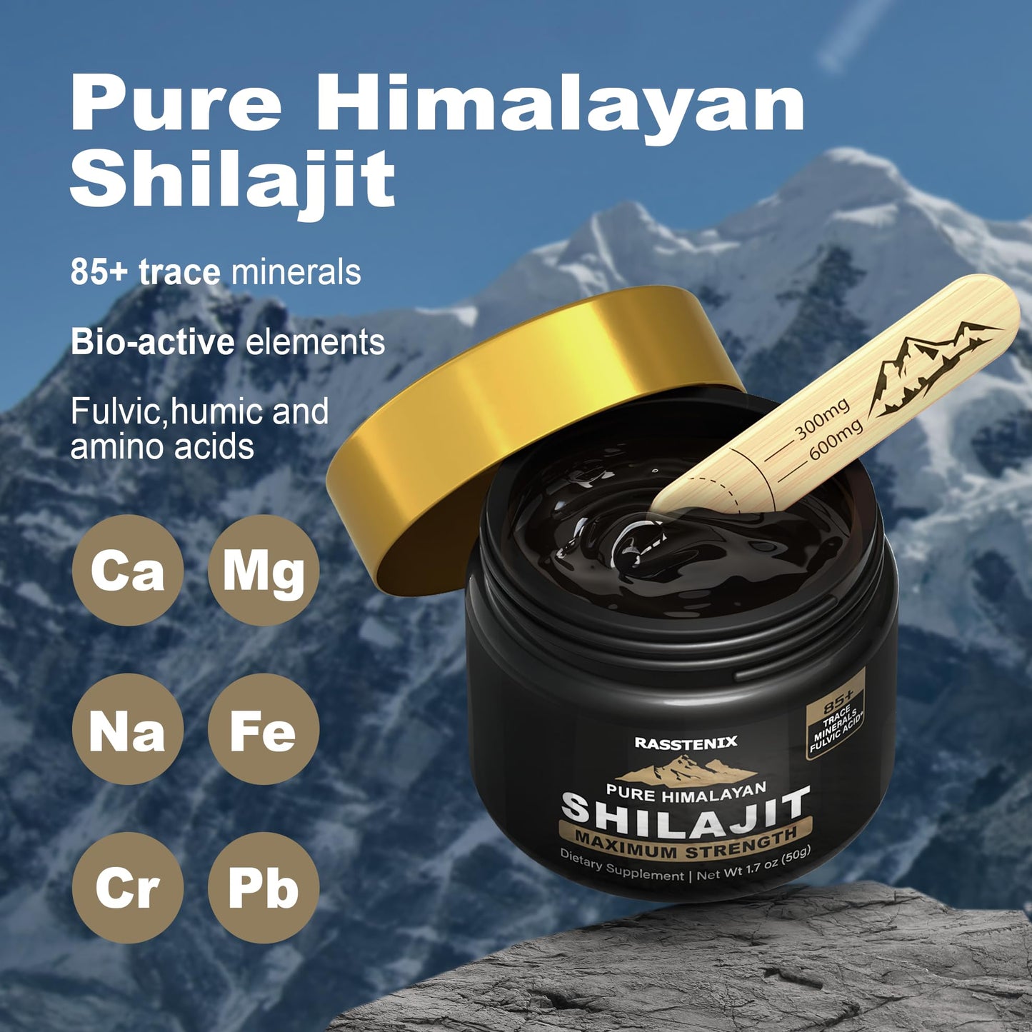 Shilajit Resin – Himalayan Organic Shilajit, 85+ Minerals, Energy & Immunity