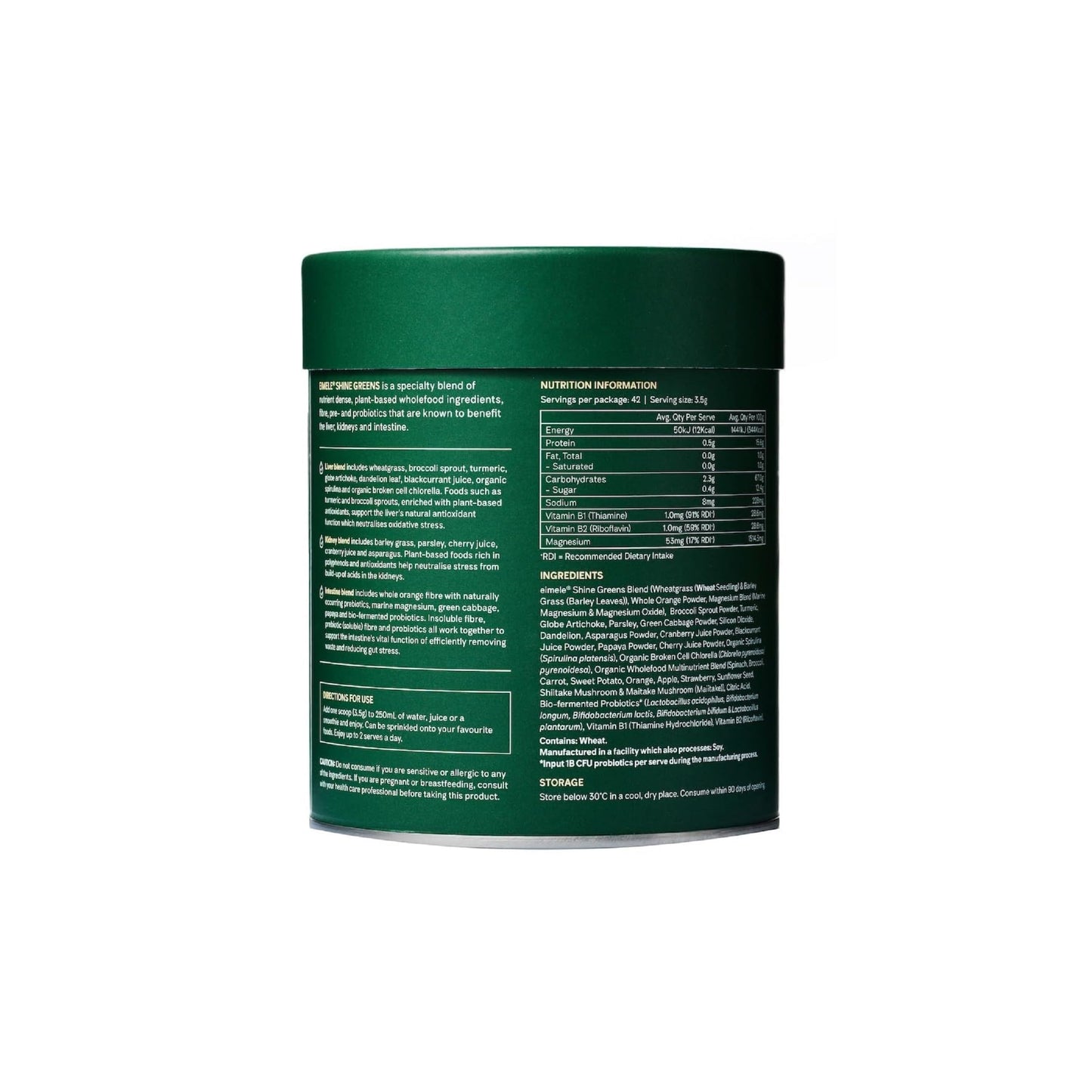 eimele Shine Greens – Plant-Based Greens Powder for Gut Health & Immunity | 42 Servings