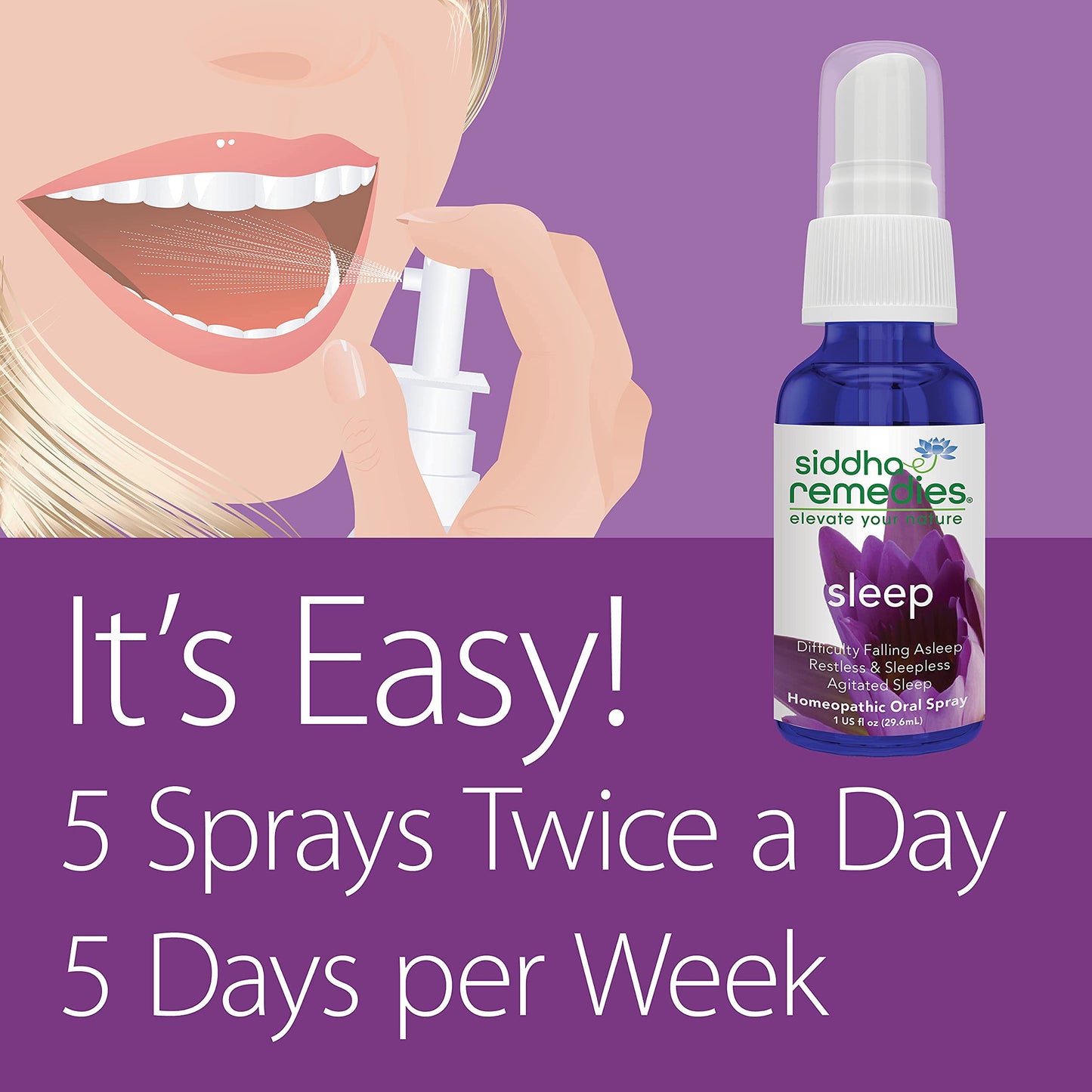 Siddha Sleep Aid Spray β Natural Sleep for Adults & Kids | Homeopathic Remedy